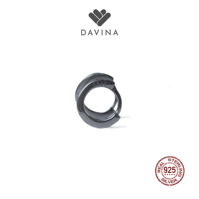 DAVINA Ladies Noire Earrings Black Color Sterling Silver 925