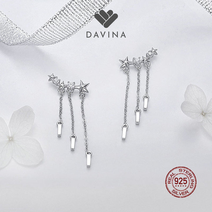 DAVINA Ladies Dara Earrings Sterling Silver 925