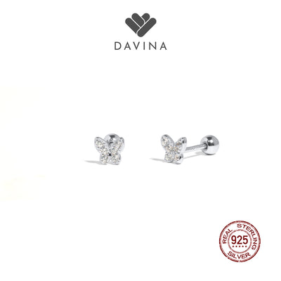 DAVINA Ladies Papillon Earrings Sterling Silver 925