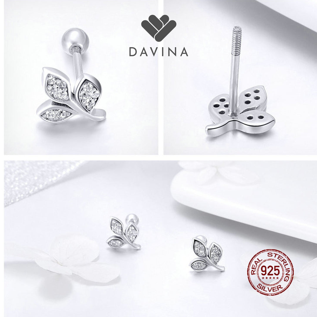 DAVINA Ladies Calla Earrings Sterling Silver 925