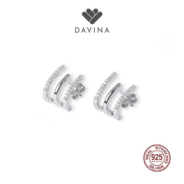 DAVINA Ladies Cherlie Earrings Sterling Silver 925