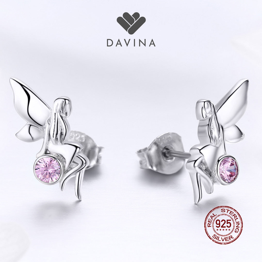 DAVINA Ladies Fairy Earrings Sterling Silver 925