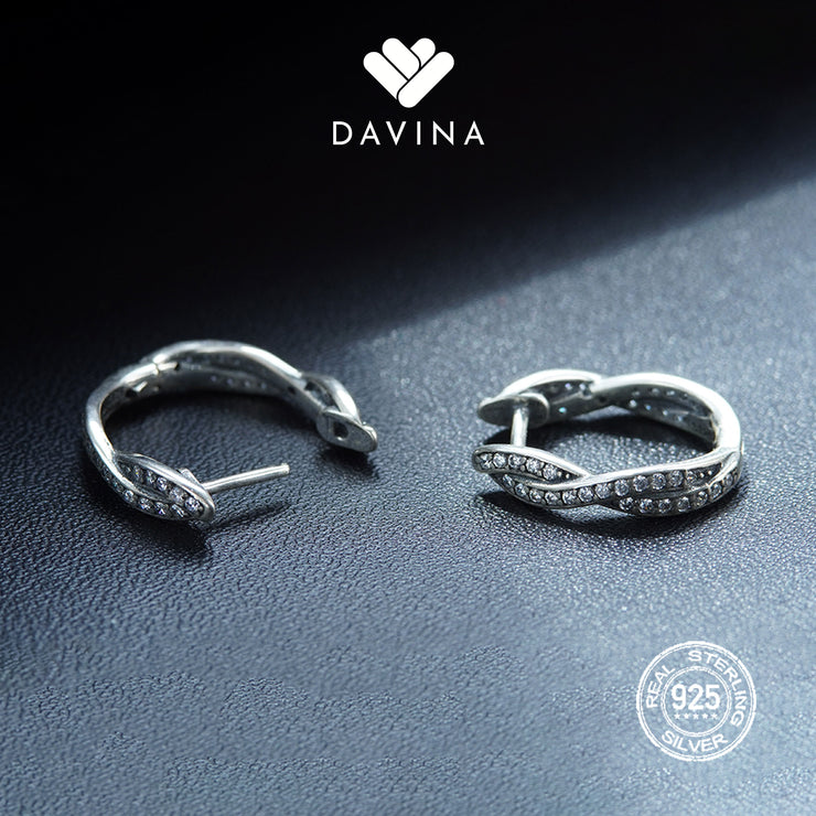 DAVINA Ladies Melitha Earrings Sterling Silver 925