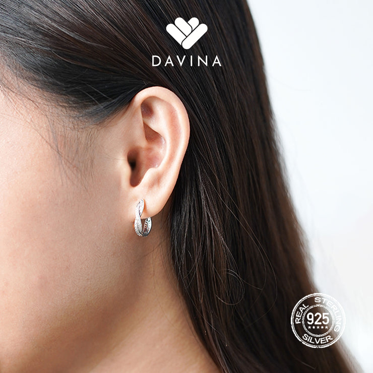 DAVINA Ladies Melitha Earrings Sterling Silver 925