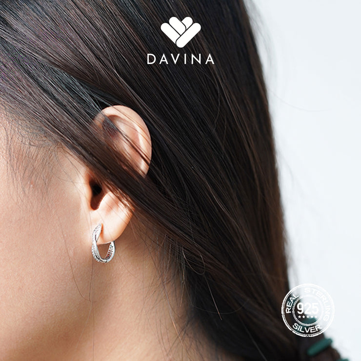 DAVINA Ladies Melitha Earrings Sterling Silver 925