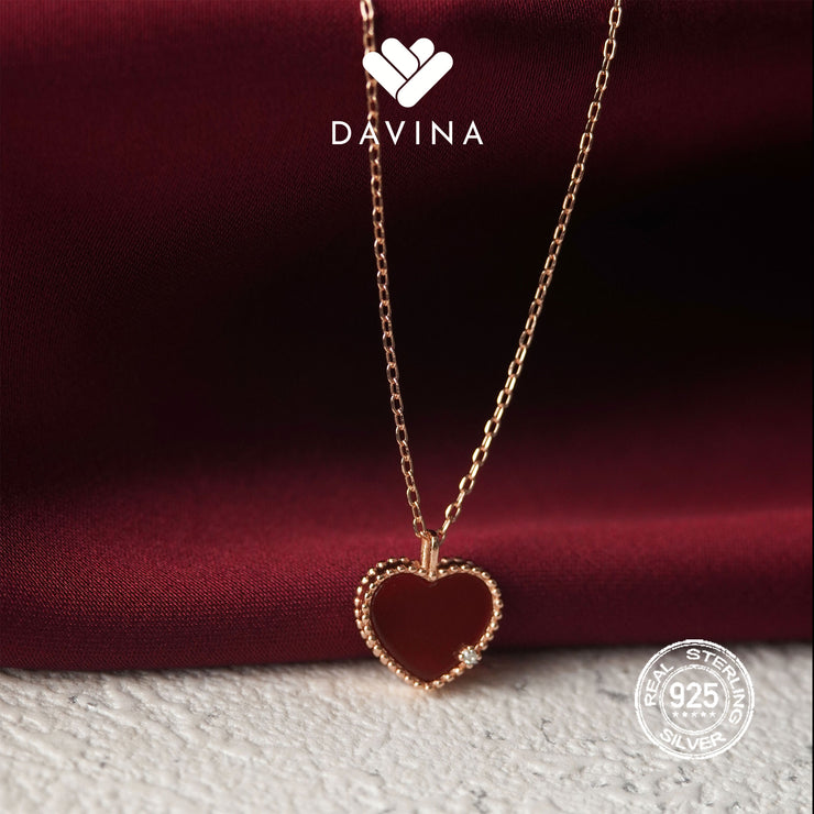 DAVINA Ladies Lovels Necklace Rose Gold Color Sterling Silver 925