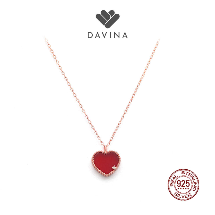 DAVINA Ladies Lovels Necklace Rose Gold Color Sterling Silver 925