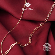 DAVINA Ladies Leliya Necklace Rose Gold Color Sterling Silver 925