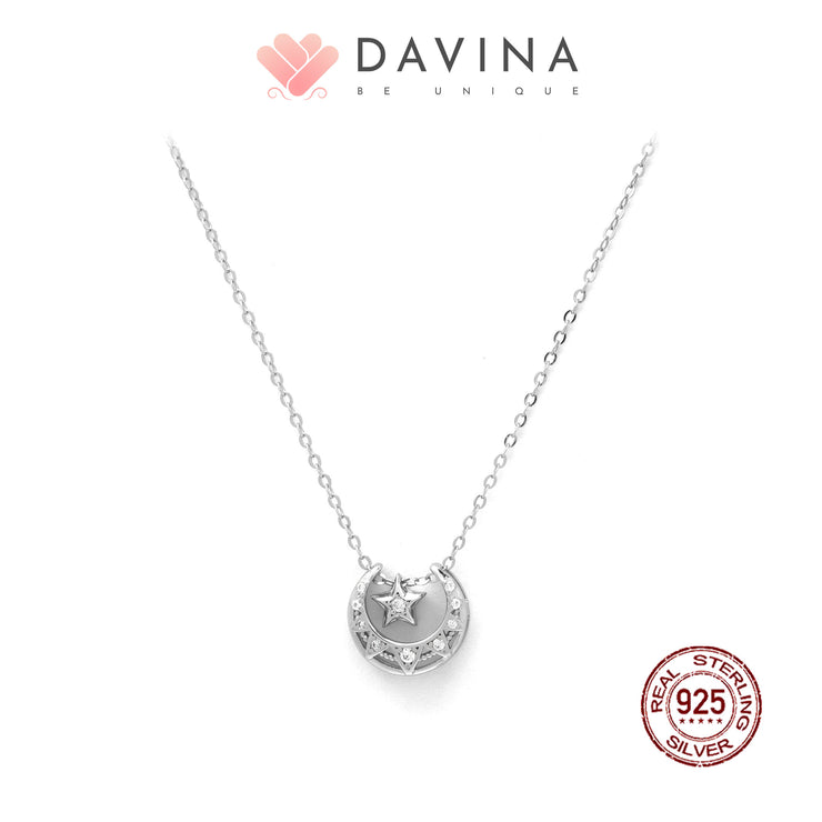 DAVINA Ladies Loona Necklace Sterling Silver 925