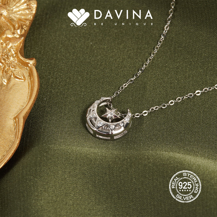 DAVINA Ladies Loona Necklace Sterling Silver 925