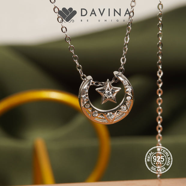 DAVINA Ladies Loona Necklace Sterling Silver 925