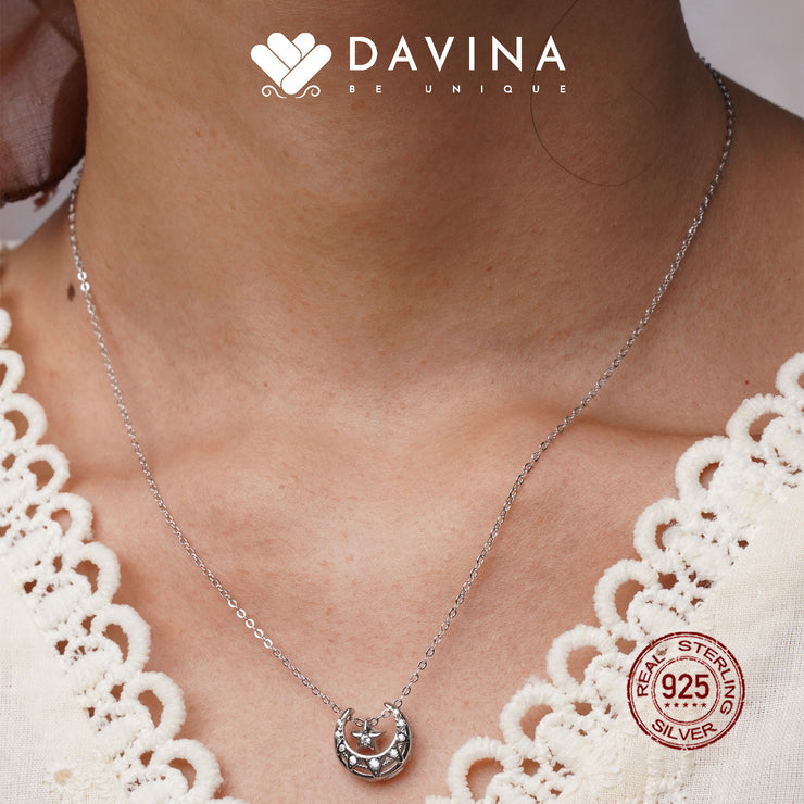 DAVINA Ladies Loona Necklace Sterling Silver 925