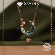 DAVINA Ladies Moona Necklace Rose Gold Color S925