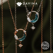 DAVINA Ladies Moona Necklace Sterling Silver 925