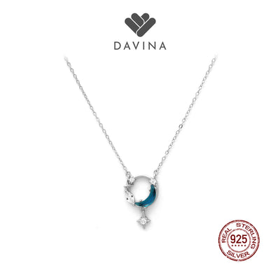 DAVINA Ladies Moona Necklace Sterling Silver 925