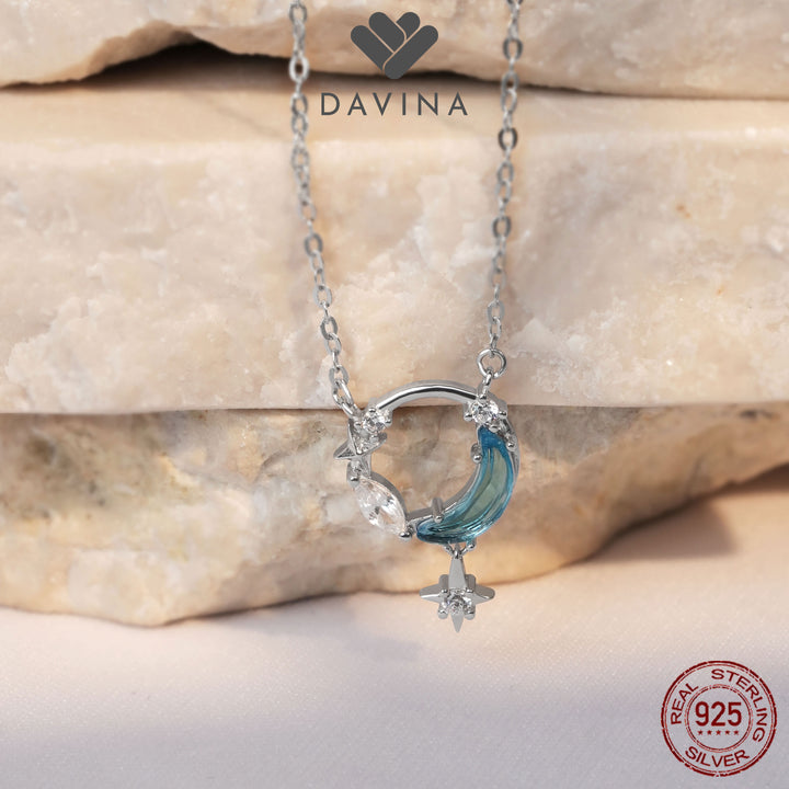 DAVINA Ladies Moona Necklace Sterling Silver 925