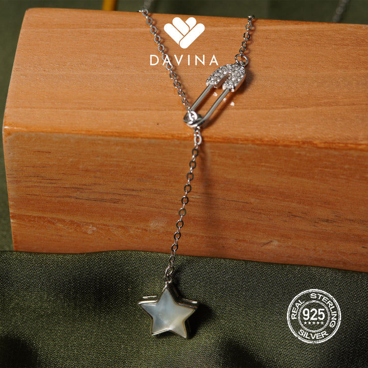 DAVINA Ladies Archie Necklace Sterling Silver 925