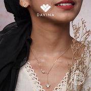 DAVINA Ladies Archie Necklace Gold Color Sterling Silver 925