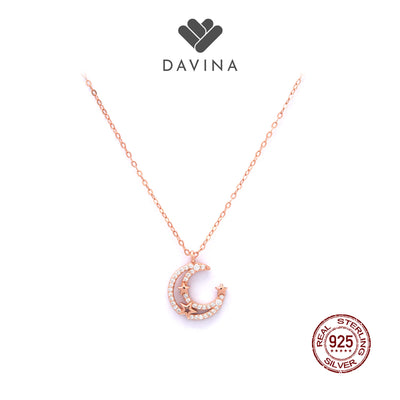 DAVINA Ladies Lolyta Necklace Rose Gold Color Sterling Silver 925