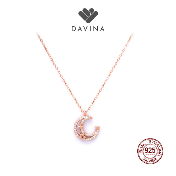 DAVINA Ladies Lolyta Necklace Rose Gold Color Sterling Silver 925