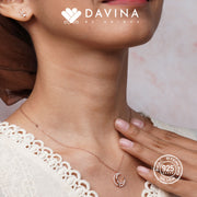 DAVINA Ladies Lolyta Necklace Rose Gold Color Sterling Silver 925