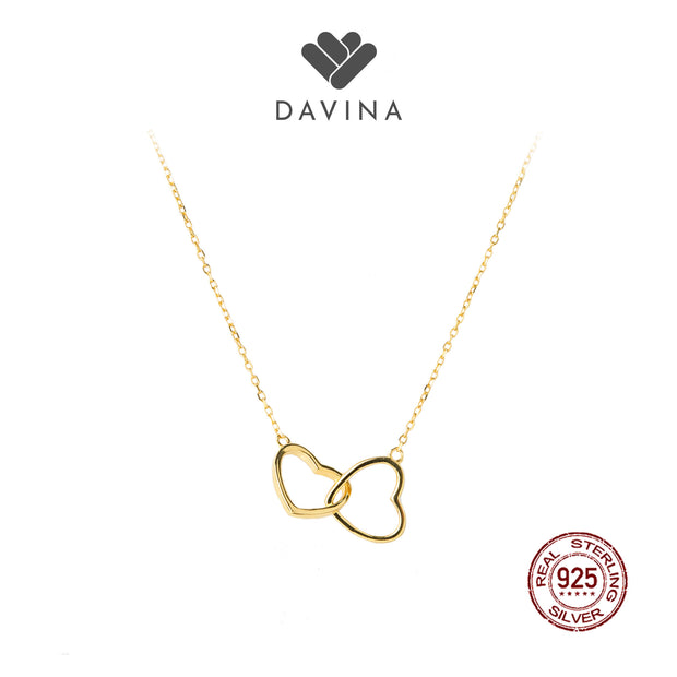 DAVINA Ladies Lovely Necklace Gold Color Sterling Silver 925