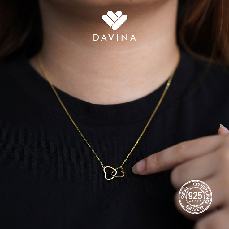 DAVINA Ladies Lovely Necklace Gold Color Sterling Silver 925