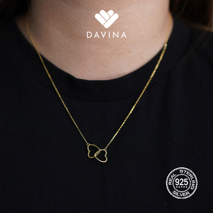 DAVINA Ladies Lovely Necklace Gold Color Sterling Silver 925