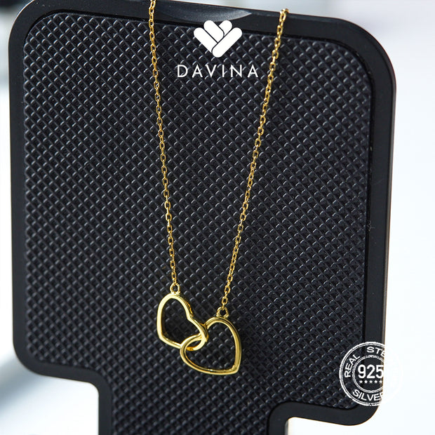 DAVINA Ladies Lovely Necklace Gold Color Sterling Silver 925