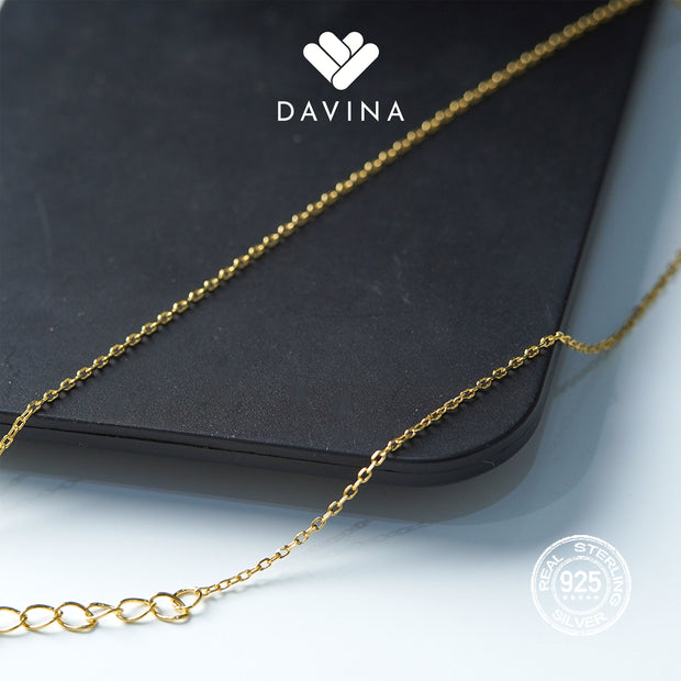 DAVINA Ladies Lovely Necklace Gold Color Sterling Silver 925