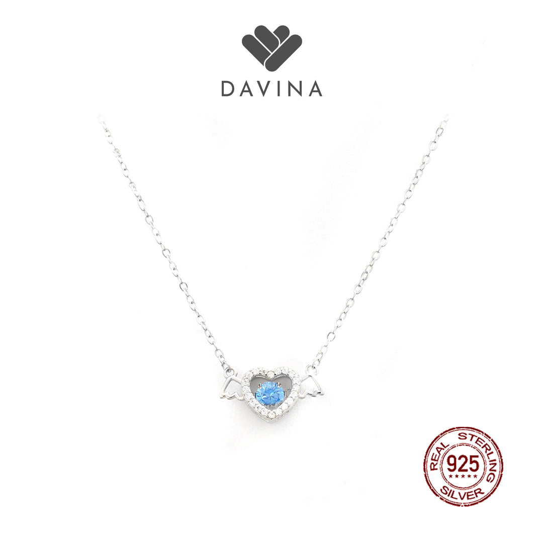 Kalung perhiasan sterling silver 925 DAVINA Lovelyn dengan liontin cantik, pilihan gift penuh makna