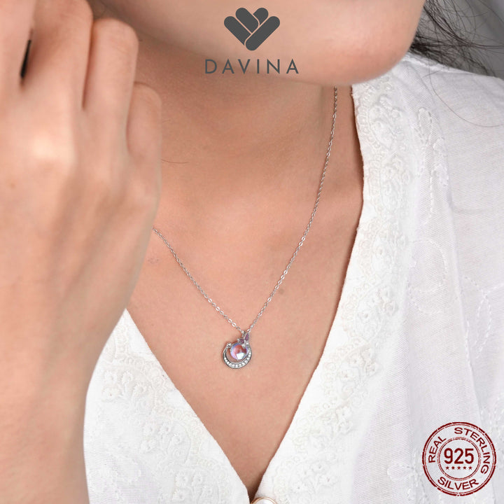 DAVINA Ladies Moonlight Necklace Sterling Silver 925