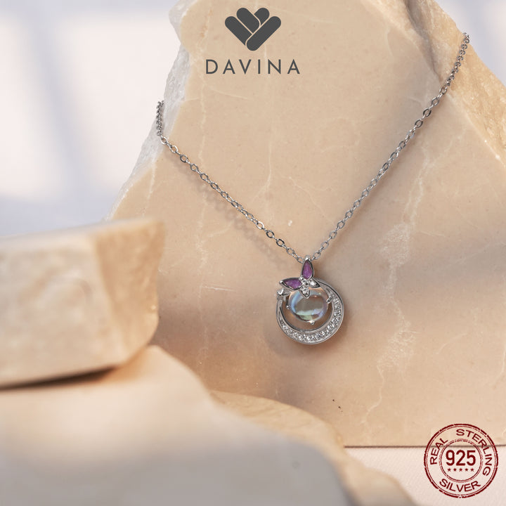 DAVINA Ladies Moonlight Necklace Sterling Silver 925