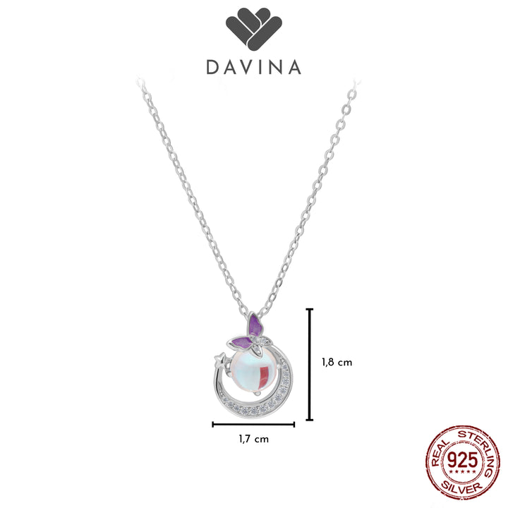 DAVINA Ladies Moonlight Necklace Sterling Silver 925