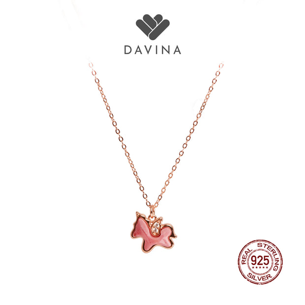 Davina Ladies Geisha Necklace Rose Gold Color Sterling Silver 925