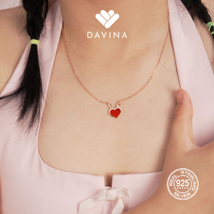 DAVINA Ladies Soona Necklace Rose Gold Color Sterling Silver 925