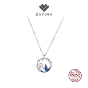 DAVINA Ladies Wavie Necklace Sterling Silver 925