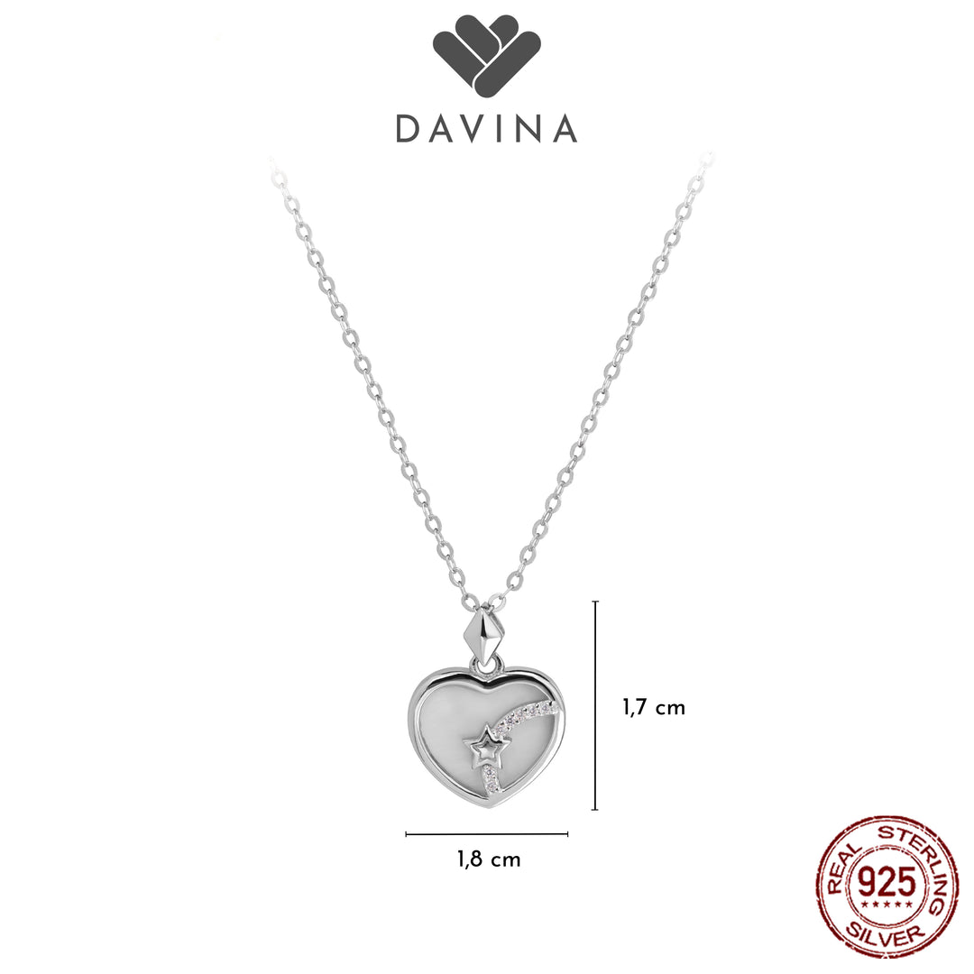 DAVINA Ladies Merlein Necklace Sterling Silver 925