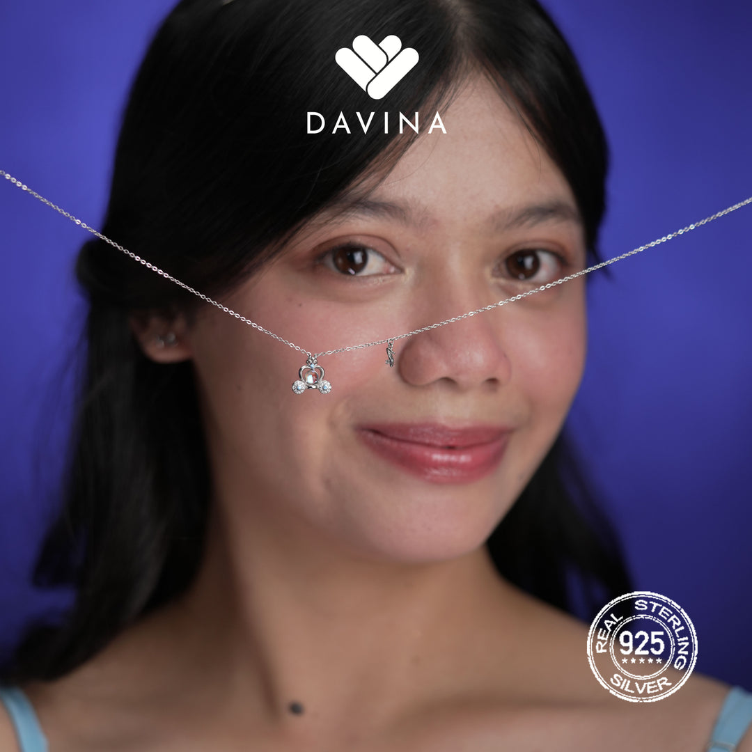 DAVINA Ladies Tiara Necklace Sterling Silver 925