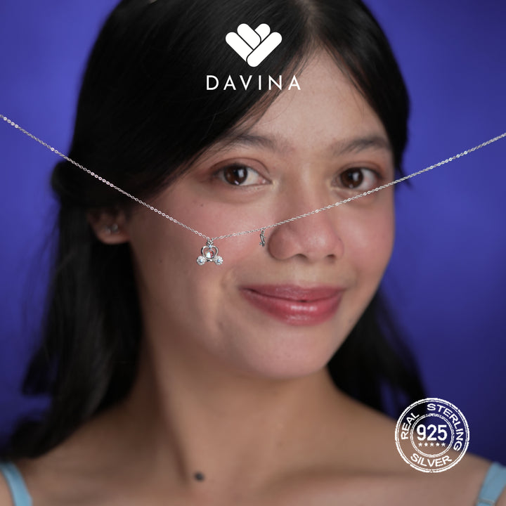 DAVINA Ladies Tiara Necklace Sterling Silver 925