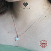 DAVINA Ladies Vonnie Necklace Rose Gold Plated Sterling Silver 925