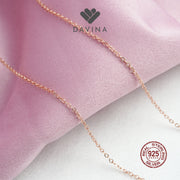 DAVINA Ladies Vonnie Necklace Rose Gold Plated Sterling Silver 925