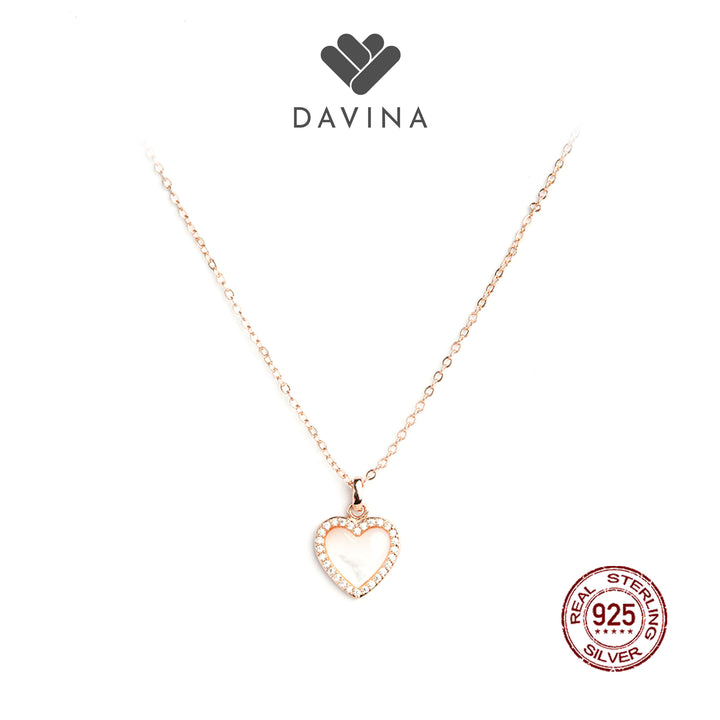 DAVINA Ladies Vonnie Necklace Rose Gold Plated Sterling Silver 925
