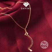 DAVINA Ladies Coco Necklace Rose Gold Plated Sterling Silver 925