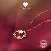 DAVINA Ladies Coco Necklace Rose Gold Plated Sterling Silver 925