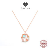 DAVINA Ladies Coco Necklace Rose Gold Plated Sterling Silver 925