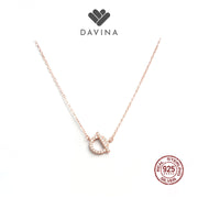 DAVINA Ladies Viore Necklace Rose Gold Color Sterling Silver 925