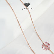 DAVINA Ladies Veins Necklace Rose Gold Color Sterling Silver 925