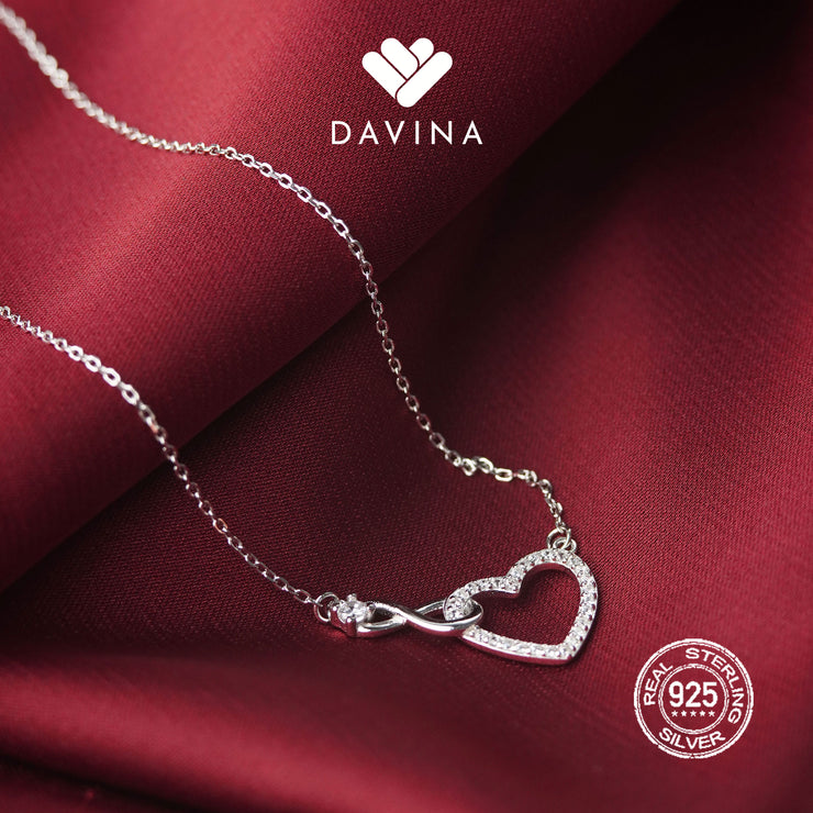 DAVINA Ladies Amore Necklace Sterling Silver 925