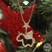 DAVINA Ladies Trixie Necklace Rose Gold Color Sterling Silver 925